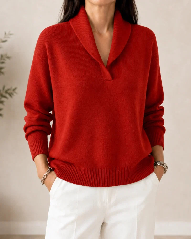 ANTONINE - SOFT V-NECK JUMPER FOR WOMEN