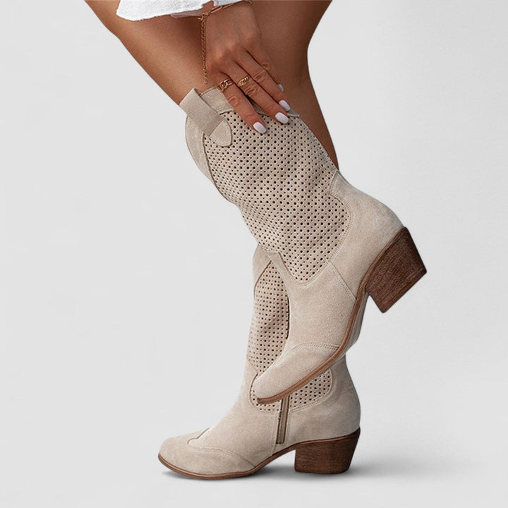 Quinn | Perforated Western Boots
