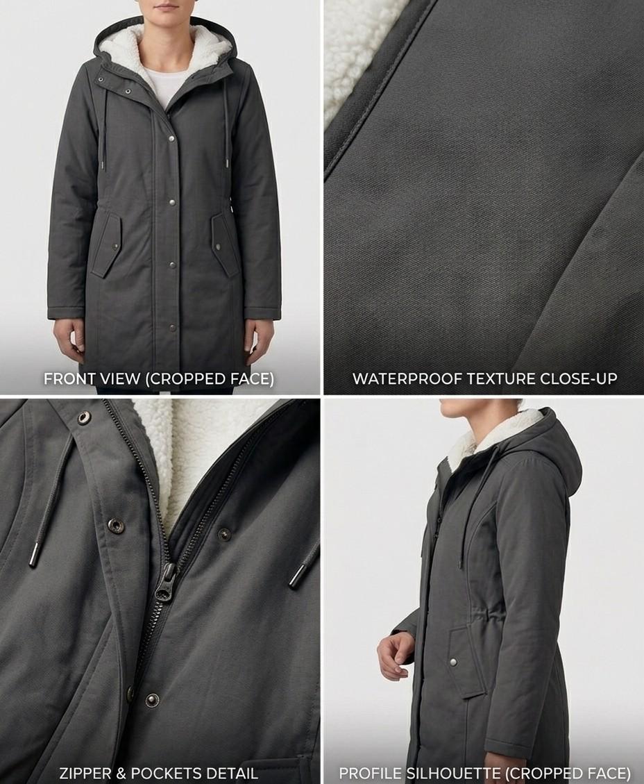 Marjorie | Cozy Hooded Weatherproof Coat