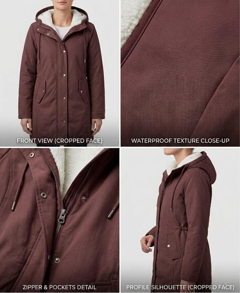 Marjorie | Cozy Hooded Weatherproof Coat