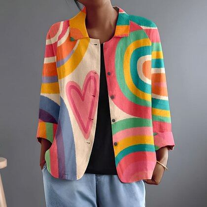 Matilda | Artful Open-Front Jacket