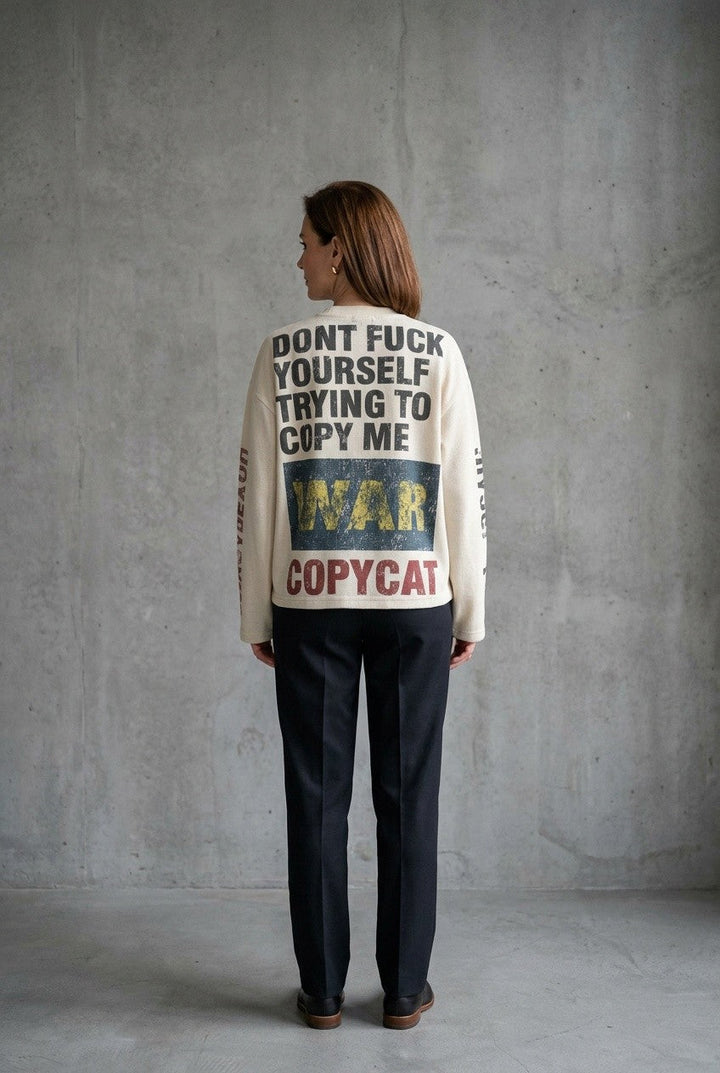 Salomé | Women's Oversized Graphic Print Crew Neck Long Sleeve