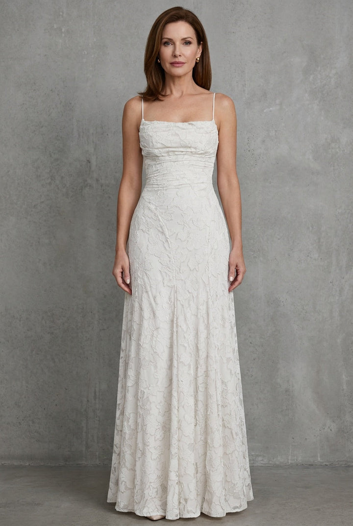 Serelle | Women's Floral Backless Lace-Up Maxi Dress Wedding Guest