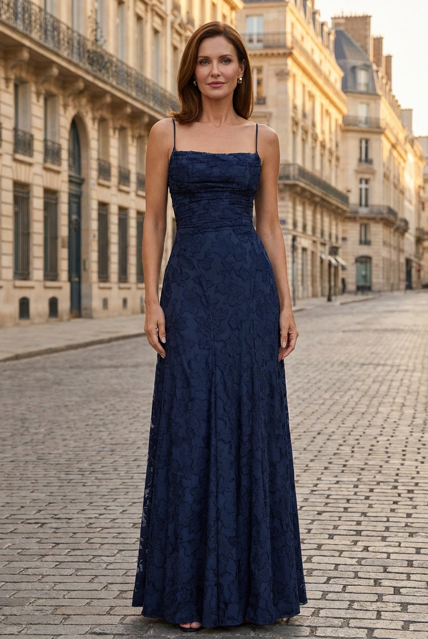 Serelle | Women's Floral Backless Lace-Up Maxi Dress Wedding Guest